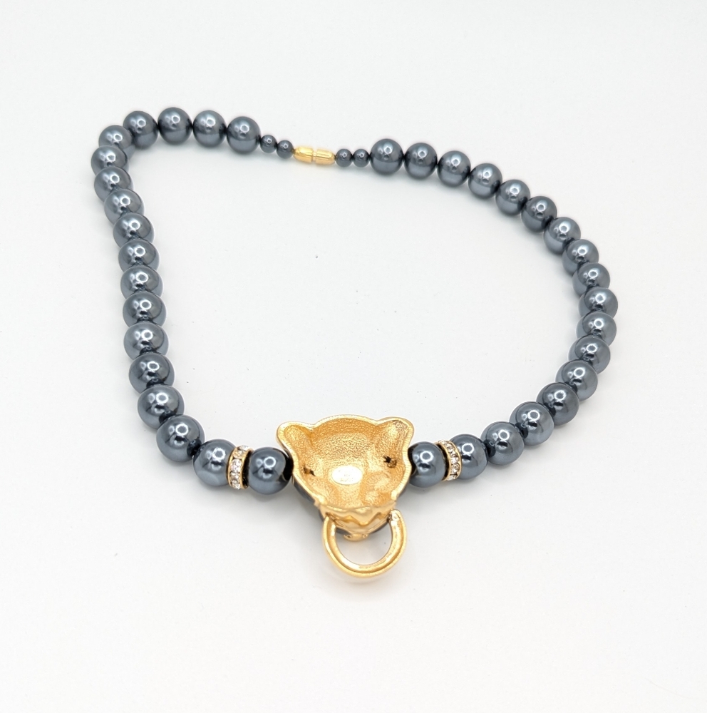 KJL For Avon Dutchess of Windsor Panther Necklace - Picture 6 of 8